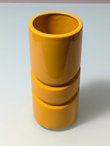 Vaso giallo modernariato - , anni