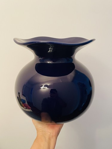 Vaso vintage ceramica - ceramica, blu